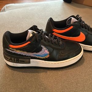 Nike Air Force 1 low limited edition glitter swoosh. Size 7 / euro 38